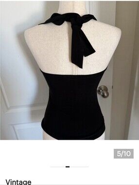 Black Halter Neck Women’s Tank Top